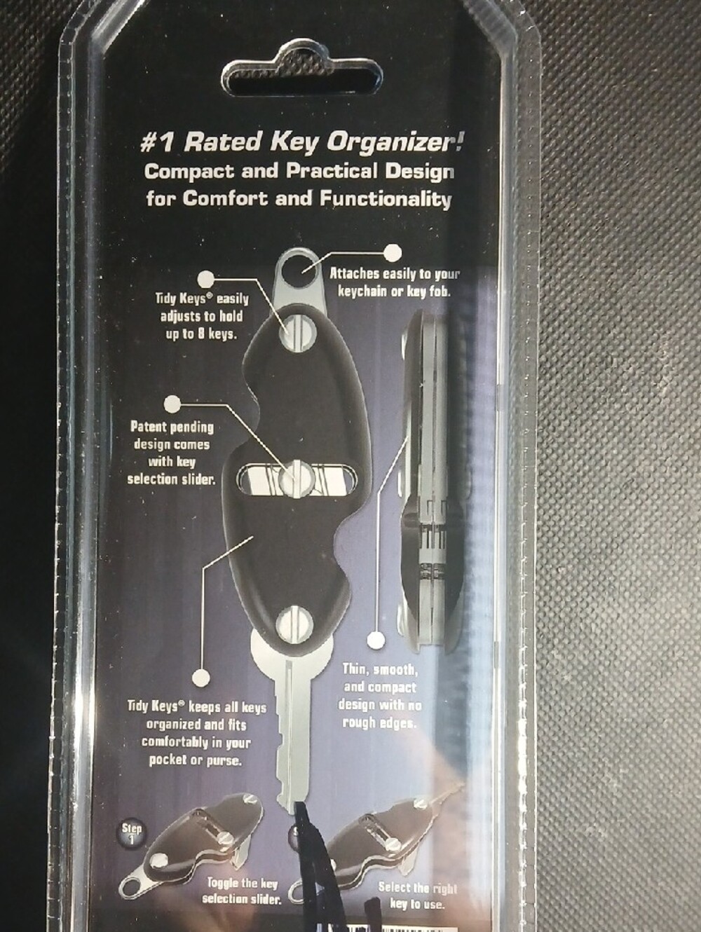 Black Key Organizer - Compact Key Management - Picture 2 of 3